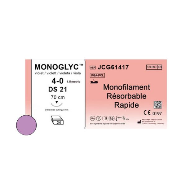 MONOGLYC 4/0 DS21 70 cm VIOLET Box of 24