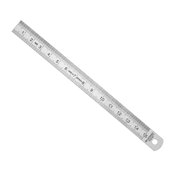 Ustomed Ruler, 15 cm, metal 10-942-150 