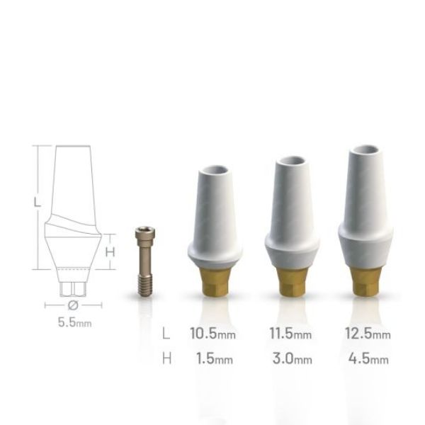 Picture of Zircocam™ Straight Anatomic Zirconia Abutment AR-RP H 1.5mm