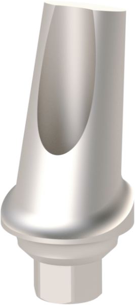 Ritter Implants Angled Concave Anatomic Ti-Abutment SV-RP 15° / H 1mm RITTDI-TAAC-SV-RP1510